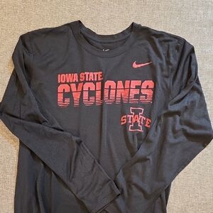 Nike Black & Red Iowa State Cyclones Long Sleeve Shirt